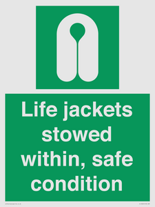 Life jackets stowed within